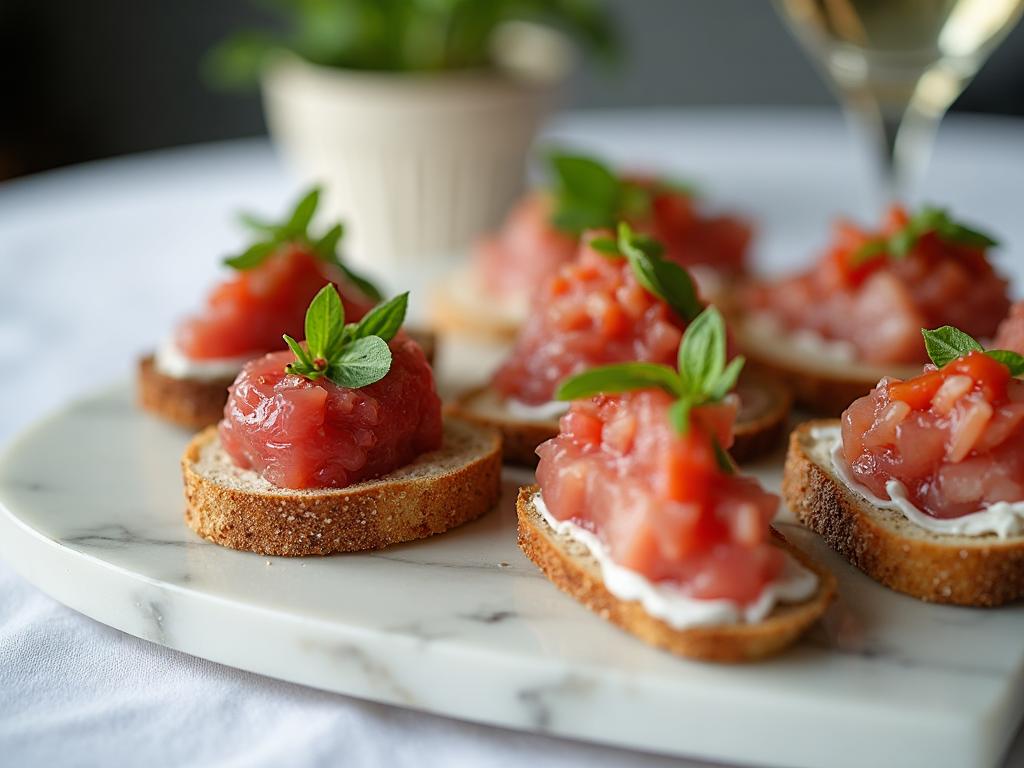 Walking Bites — Pequeños platos de lujo catering menu by MAREA