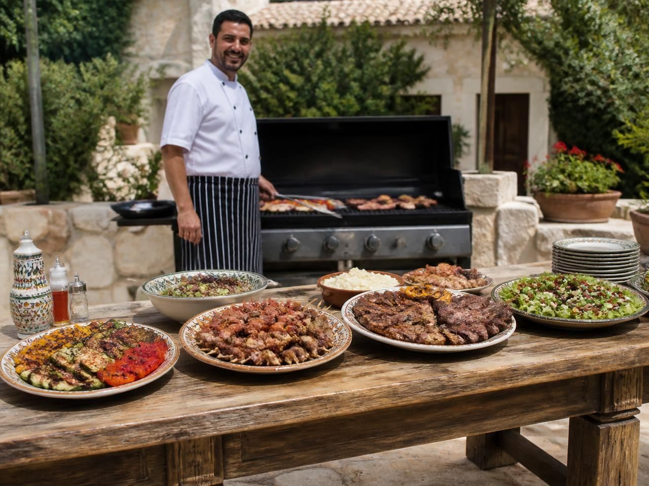 Menú BBQ — Barbacoa mediterránea catering menu by MAREA
